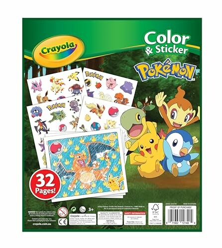 Crayola kleur- en stickerboek met Pokémon-thema.