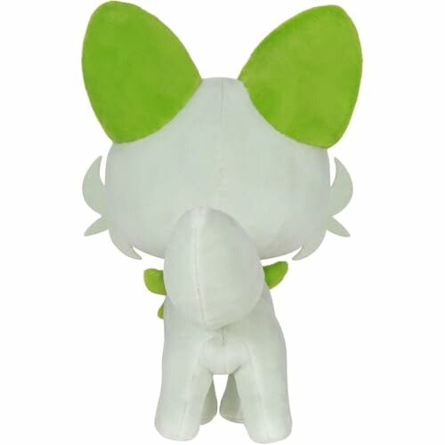 Knuffelspeelgoed met groene oren van achteren