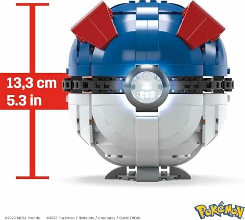 Mega Brands Pokéball met afmetingen