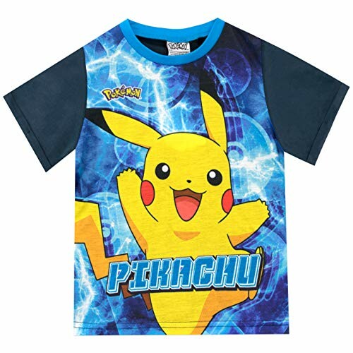 Blauw T-shirt met afbeelding van Pikachu.