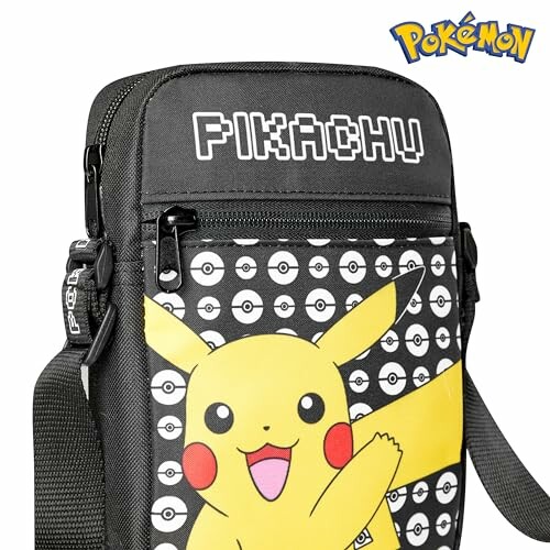 Zwart schoudertasje met Pikachu ontwerp
