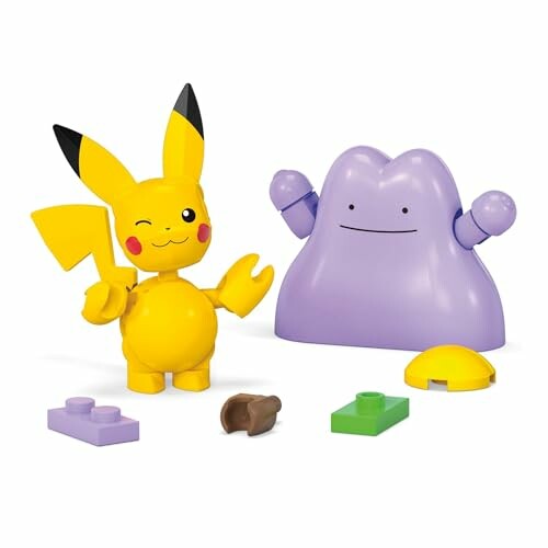 Pikachu en Ditto Lego-achtige speelgoedfiguren