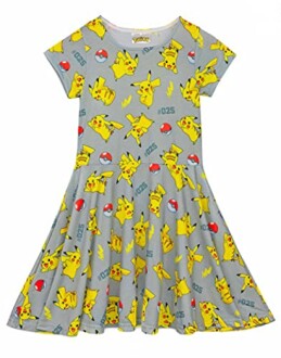Pokemon Pikachu Meisjes Korte Mouwen Skater Jurk