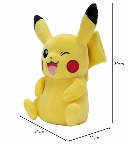 Pluchen Pikachu knuffel met afmetingen