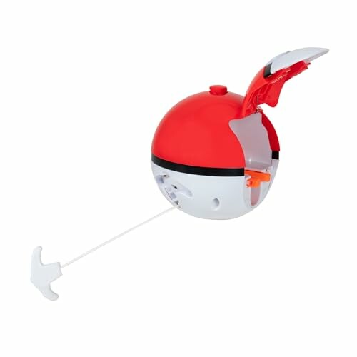 Rode en witte Pokéball-speelgoed met trekkoord
