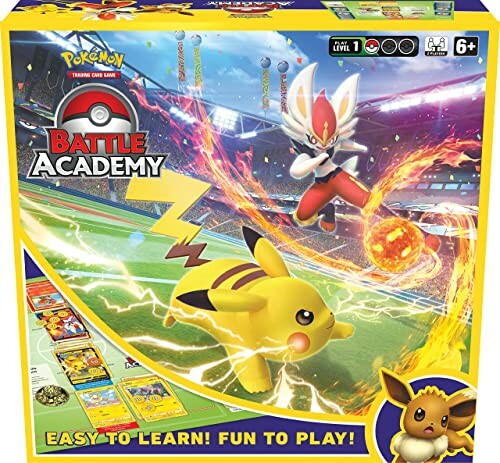 Pokémon Battle Academy doos met Pikachu en andere personages