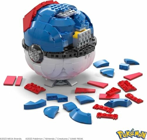 Bouwset met Pokéball-stenen en losse blokken