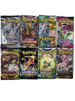 Acht verschillende Pokémon booster packs