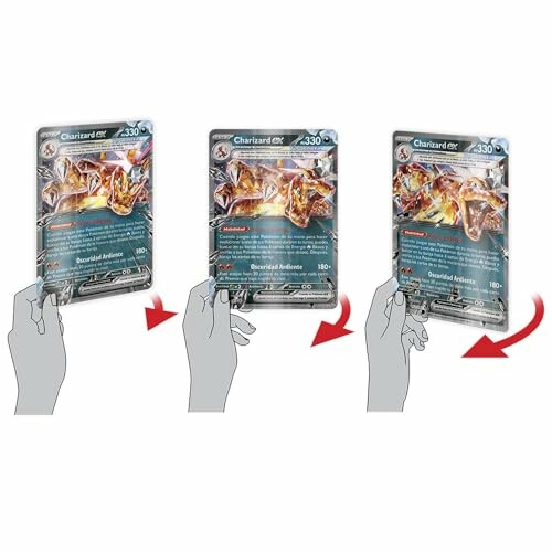 Hand die Pokémon-kaarten toont