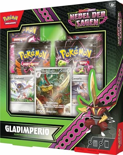 Pokémon kaartspel doos met kaarten en figuur