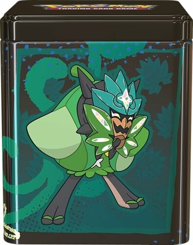 Illustratie van een Pokémon op een verzamelblik.