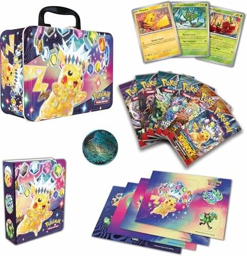 Pokemon verzamelblik met kaarten en accessoires