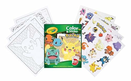 Kleur- en stickerset met Pokémon-thema