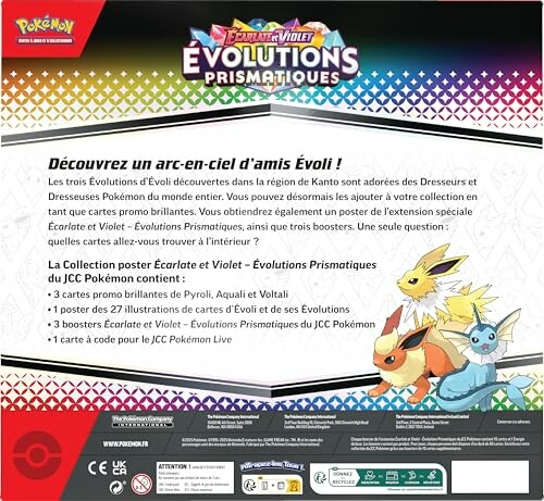 Pokémon Évolutions Prismatiques poster met Eevee en evoluties