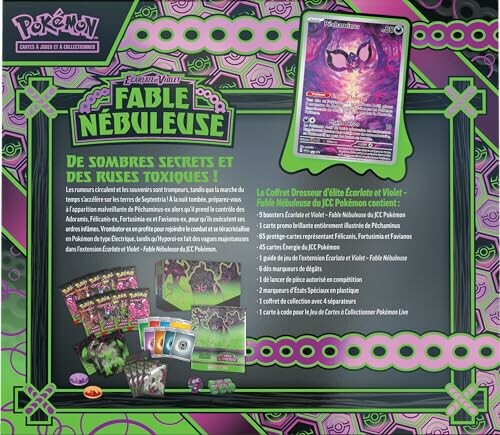 Pokémon Fable Nébuleuse doos met kaarten en accessoires.