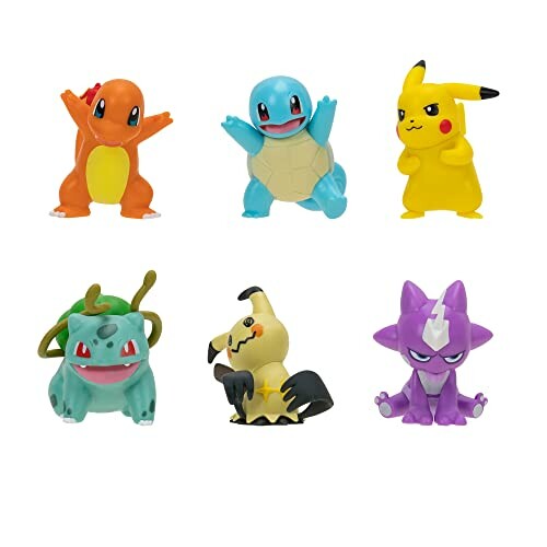 Verschillende Pokémon-figuren op een rij