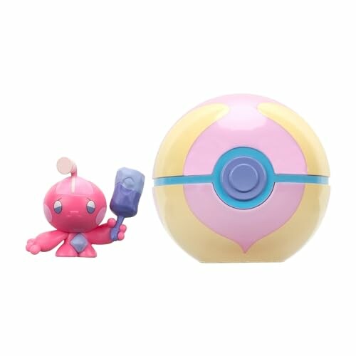 Roze Pokémon-figuur met een bal.