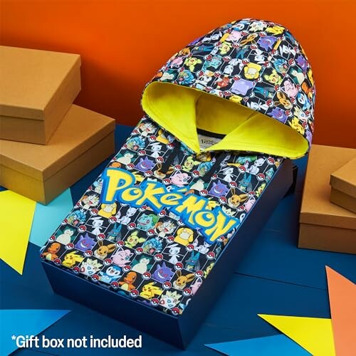 Pokemon hoodie met kleurrijke personages, cadeauverpakking niet inbegrepen