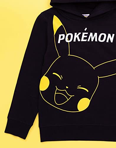 Zwarte hoodie met Pikachu en Pokémon-logo