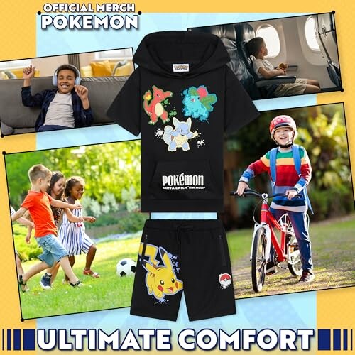 Kinderen genieten van comfort in Pokémon kleding