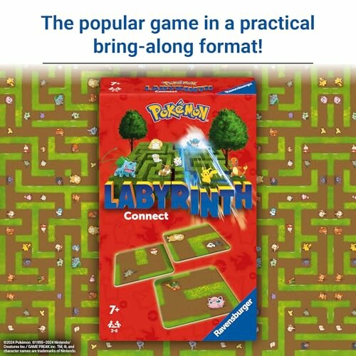 Pokemon doolhof speldoos op kleurrijke achtergrond