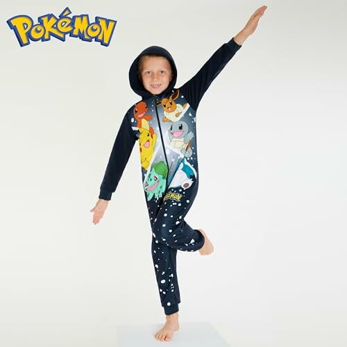 Kind in Pokémon-onesie met verschillende karakters