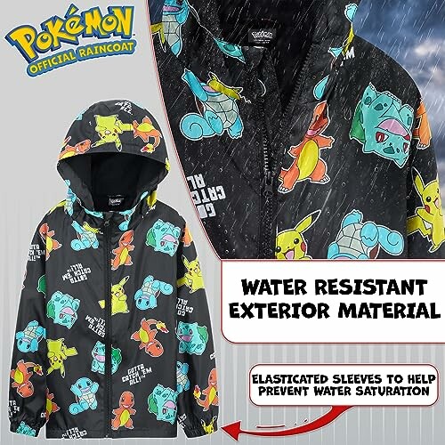 Kinderregenjas met Pokémon-ontwerp