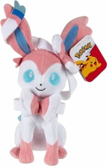 Pluchen speelgoed van Sylveon uit Pokémon met label