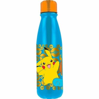 Blauwe waterfles met Pikachu en Pokéball ontwerp