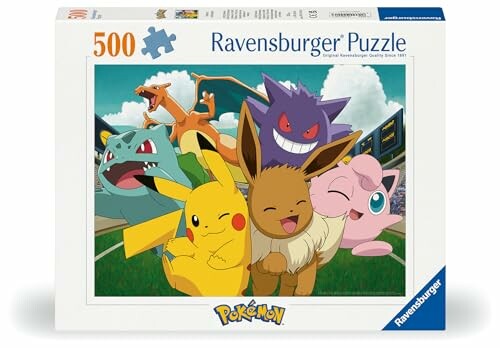 Ravensburger puzzel met Pokémon personages op de doos