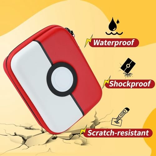 Rood-witte beschermhoes, waterdicht, schokbestendig, krasbestendig