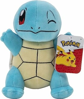 Squirtle knuffel met Pokémon label