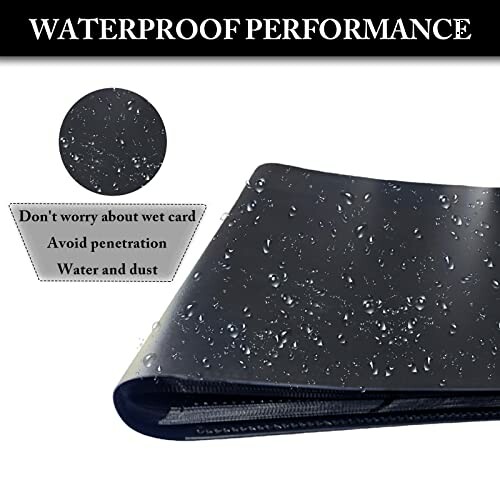 Waterdichte prestaties met druppels op materiaal.
